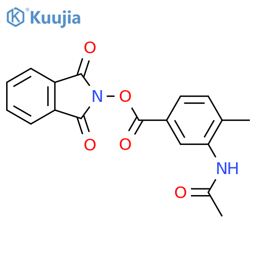 1,3-dioxo-2,3-dihydro-1H-isoindol-2-yl 3-acetamido-4-methylbenzoate structure