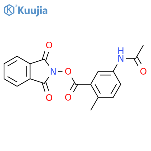 1,3-dioxo-2,3-dihydro-1H-isoindol-2-yl 5-acetamido-2-methylbenzoate structure