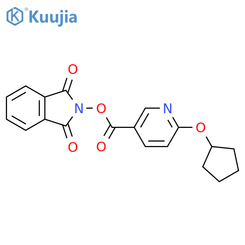 1,3-dioxo-2,3-dihydro-1H-isoindol-2-yl 6-(cyclopentyloxy)pyridine-3-carboxylate structure