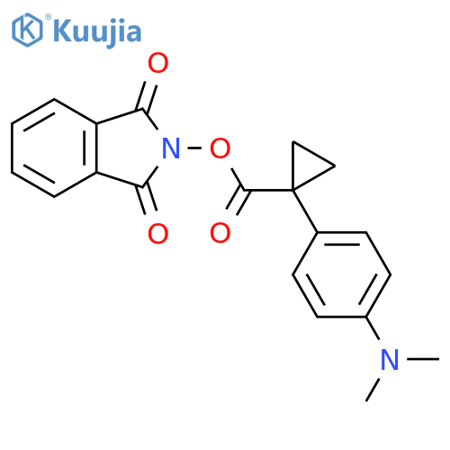 1,3-dioxo-2,3-dihydro-1H-isoindol-2-yl 1-[4-(dimethylamino)phenyl]cyclopropane-1-carboxylate structure