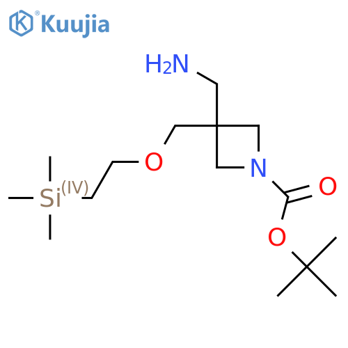 1,1-Dimethylethyl 3-(aminomethyl)-3-[[2-(trimethylsilyl)ethoxy]methyl]-1-azetidinecarboxylate structure