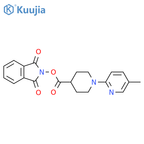1,3-dioxo-2,3-dihydro-1H-isoindol-2-yl 1-(5-methylpyridin-2-yl)piperidine-4-carboxylate structure