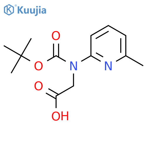 2-{[(Tert-butoxy)carbonyl](6-methylpyridin-2-yl)amino}acetic acid structure