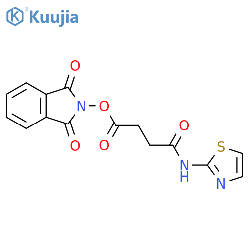 1,3-dioxo-2,3-dihydro-1H-isoindol-2-yl 3-[(1,3-thiazol-2-yl)carbamoyl]propanoate structure