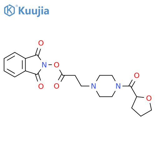 1,3-dioxo-2,3-dihydro-1H-isoindol-2-yl 3-[4-(oxolane-2-carbonyl)piperazin-1-yl]propanoate structure
