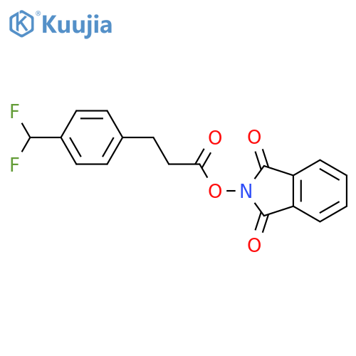 1,3-dioxo-2,3-dihydro-1H-isoindol-2-yl 3-[4-(difluoromethyl)phenyl]propanoate structure