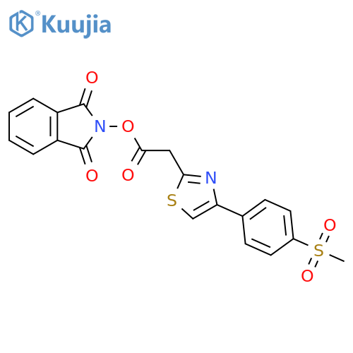 1,3-dioxo-2,3-dihydro-1H-isoindol-2-yl 2-[4-(4-methanesulfonylphenyl)-1,3-thiazol-2-yl]acetate structure