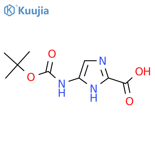 4-{[(tert-butoxy)carbonyl]amino}-1H-imidazole-2-carboxylic acid structure