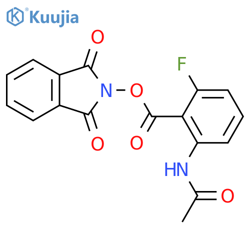 1,3-dioxo-2,3-dihydro-1H-isoindol-2-yl 2-acetamido-6-fluorobenzoate structure
