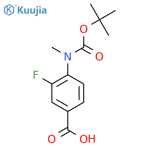 4-{[(Tert-butoxy)carbonyl](methyl)amino}-3-fluorobenzoic acid structure