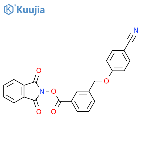 1,3-dioxo-2,3-dihydro-1H-isoindol-2-yl 3-[(4-cyanophenoxy)methyl]benzoate structure