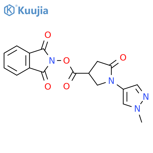 1,3-dioxo-2,3-dihydro-1H-isoindol-2-yl 1-(1-methyl-1H-pyrazol-4-yl)-5-oxopyrrolidine-3-carboxylate structure