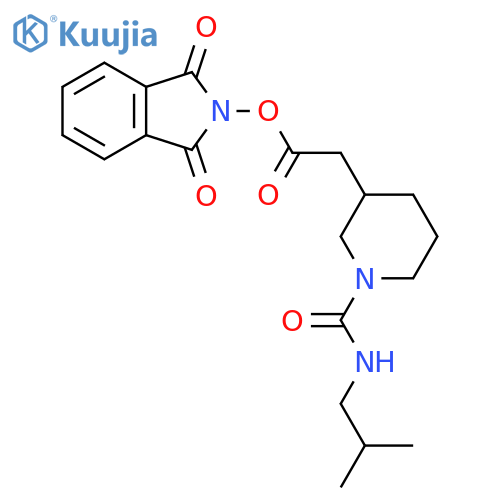 1,3-dioxo-2,3-dihydro-1H-isoindol-2-yl 2-{1-[(2-methylpropyl)carbamoyl]piperidin-3-yl}acetate structure