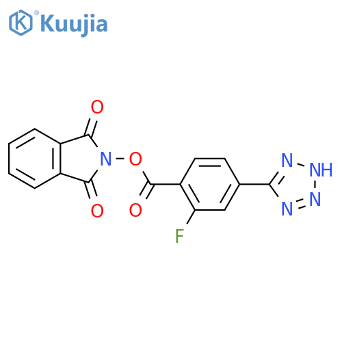 1,3-dioxo-2,3-dihydro-1H-isoindol-2-yl 2-fluoro-4-(1H-1,2,3,4-tetrazol-5-yl)benzoate structure
