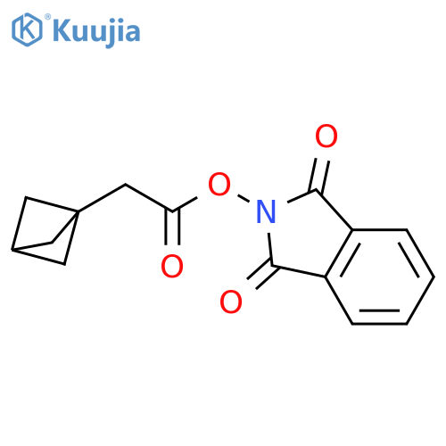 1,3-dioxo-2,3-dihydro-1H-isoindol-2-yl 2-{bicyclo[1.1.1]pentan-1-yl}acetate structure