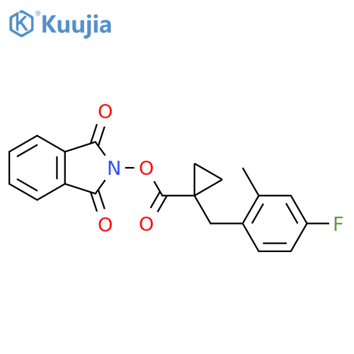 1,3-dioxo-2,3-dihydro-1H-isoindol-2-yl 1-[(4-fluoro-2-methylphenyl)methyl]cyclopropane-1-carboxylate structure