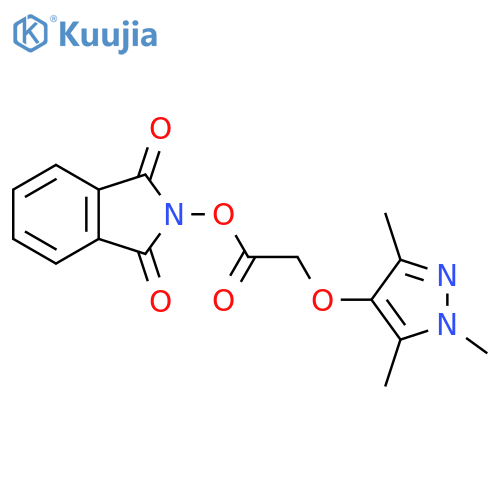 1,3-dioxo-2,3-dihydro-1H-isoindol-2-yl 2-[(trimethyl-1H-pyrazol-4-yl)oxy]acetate structure