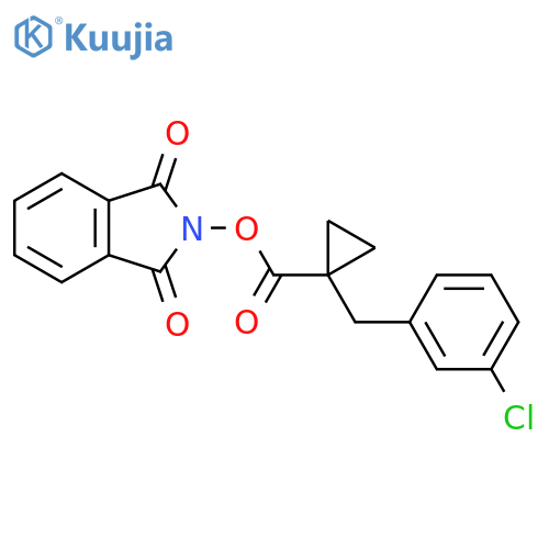 1,3-dioxo-2,3-dihydro-1H-isoindol-2-yl 1-[(3-chlorophenyl)methyl]cyclopropane-1-carboxylate structure