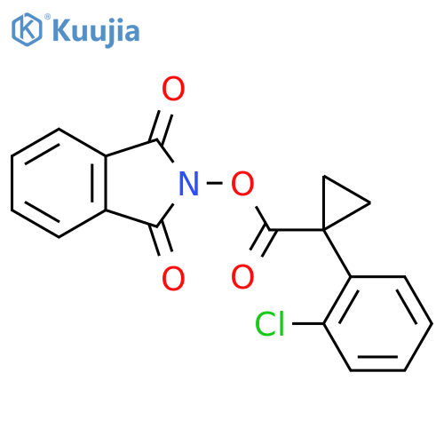 1,3-dioxo-2,3-dihydro-1H-isoindol-2-yl 1-(2-chlorophenyl)cyclopropane-1-carboxylate structure