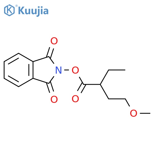 1,3-dioxo-2,3-dihydro-1H-isoindol-2-yl 2-ethyl-4-methoxybutanoate structure