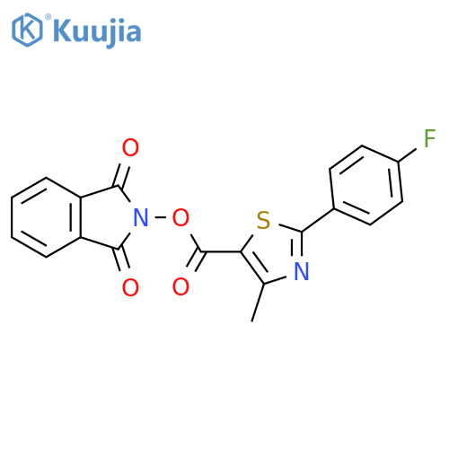 1,3-dioxo-2,3-dihydro-1H-isoindol-2-yl 2-(4-fluorophenyl)-4-methyl-1,3-thiazole-5-carboxylate structure