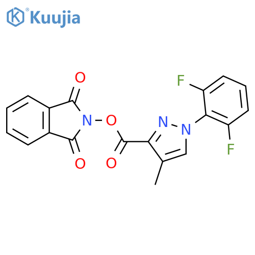 1,3-dioxo-2,3-dihydro-1H-isoindol-2-yl 1-(2,6-difluorophenyl)-4-methyl-1H-pyrazole-3-carboxylate structure