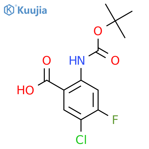 2-{[(Tert-butoxy)carbonyl]amino}-5-chloro-4-fluorobenzoic acid structure