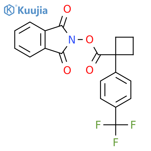 1,3-dioxo-2,3-dihydro-1H-isoindol-2-yl 1-[4-(trifluoromethyl)phenyl]cyclobutane-1-carboxylate structure