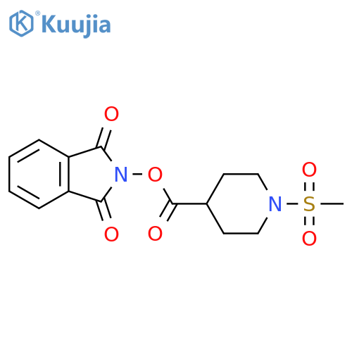 1,3-dioxo-2,3-dihydro-1H-isoindol-2-yl 1-methanesulfonylpiperidine-4-carboxylate structure