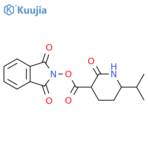 1,3-dioxo-2,3-dihydro-1H-isoindol-2-yl 2-oxo-6-(propan-2-yl)piperidine-3-carboxylate structure