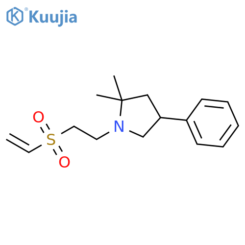 1-2-(ethenesulfonyl)ethyl-2,2-dimethyl-4-phenylpyrrolidine structure