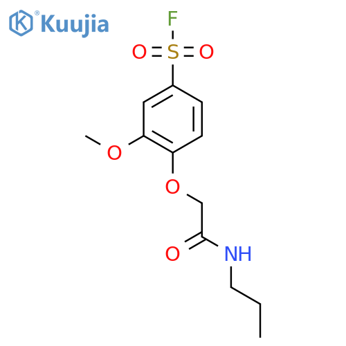 3-methoxy-4-(propylcarbamoyl)methoxybenzene-1-sulfonyl fluoride structure