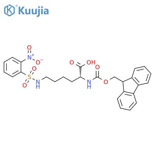 Nα-Fmoc-Nε-(2-nitrobenzenesulfonyl)-D-lysine structure