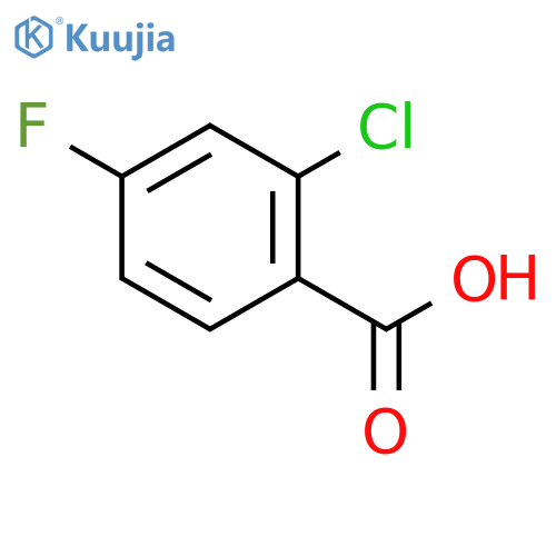 2-Chloro-4-fluorobenzoic acid structure