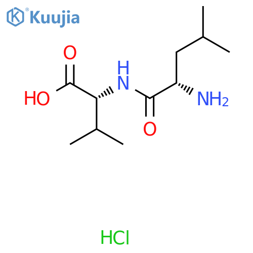 (2R)-2-[[(2S)-2-Amino-4-methylpentanoyl]amino]-3-methylbutanoic acid;hydrochloride structure