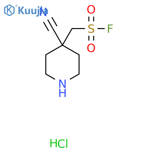 (4-Cyanopiperidin-4-yl)methanesulfonyl fluoride hydrochloride structure