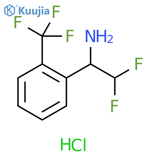 ?2,?2-?difluoro-?1-?(2-?(trifluoromethyl)?phenyl)?ethan-?1-?amine hydrochloride structure