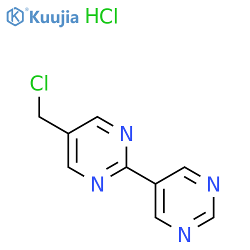 5-(Chloromethyl)-2-pyrimidin-5-ylpyrimidine;hydrochloride structure