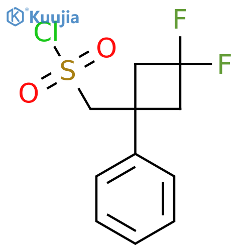 (3,3-Difluoro-1-phenylcyclobutyl)methanesulfonyl chloride structure
