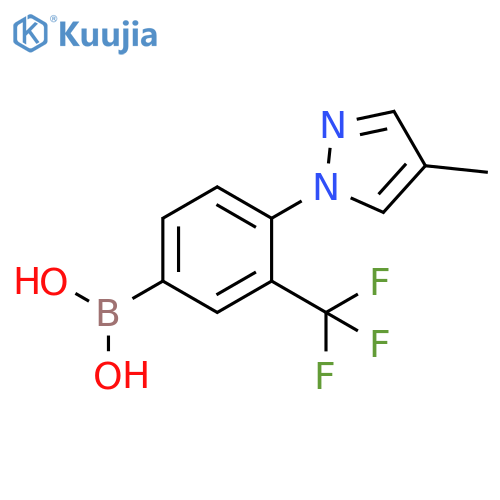 (4-(4-methyl-1H-pyrazol-1-yl)-3-(trifluoromethyl)phenyl)boronic acid structure