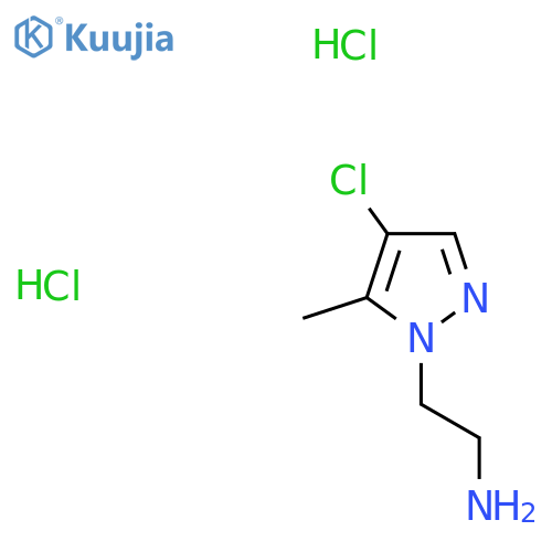 2-(4-Chloro-5-methylpyrazol-1-yl)ethanamine;dihydrochloride structure