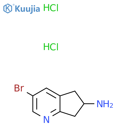 3-Bromo-6,7-dihydro-5H-cyclopenta[b]pyridin-6-amine dihydrochloride structure