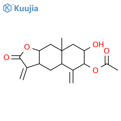 Naphtho[2,3-b]furan-2(3H)-one,6-(acetyloxy)decahydro-7-hydroxy-8a-methyl-3,5-bis(methylene)-,(3aR,4aR,6R,7R,8aR,9aR)- structure