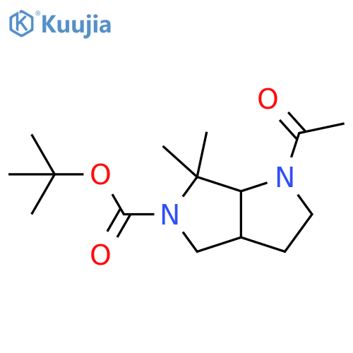 tert-Butyl 1-acetyl-6,6-dimethylhexahydropyrrolo[3,4-b]pyrrole-5(1H)-carboxylate structure