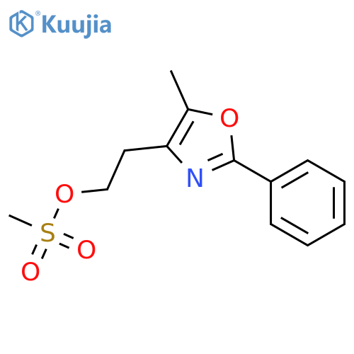4-Oxazoleethanol, 5-methyl-2-phenyl-, 4-methanesulfonate structure