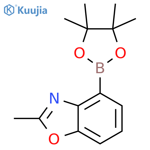 Benzoxazole, 2-methyl-4-(4,4,5,5-tetramethyl-1,3,2-dioxaborolan-2-yl)- structure