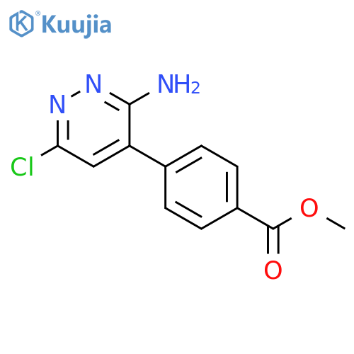 Benzoic acid, 4-(3-amino-6-chloro-4-pyridazinyl)-, methyl ester structure