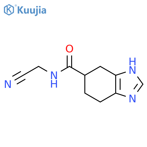 N-(cyanomethyl)-4,5,6,7-tetrahydro-1H-1,3-benzodiazole-5-carboxamide structure