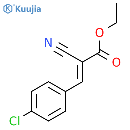 2-Propenoic acid, 3-(4-chlorophenyl)-2-cyano-, ethyl ester structure