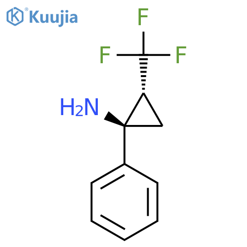 rac-(1R,2R)-1-phenyl-2-(trifluoromethyl)cyclopropan-1-amine structure